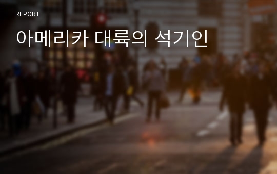 아메리카 대륙의 석기인