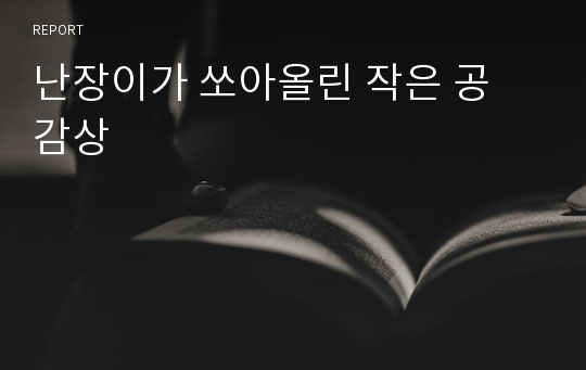 난장이가 쏘아올린 작은 공 감상