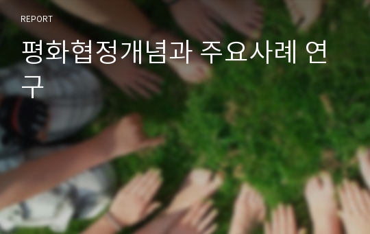 평화협정개념과 주요사례 연구