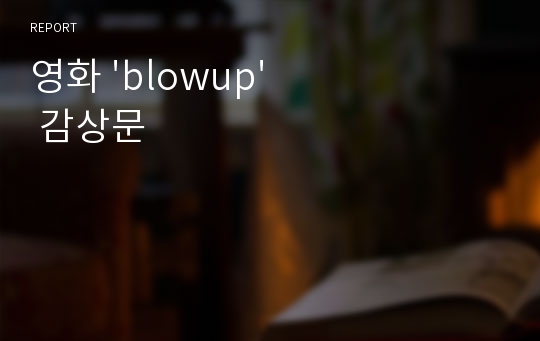 영화 &#039;blowup&#039; 감상문