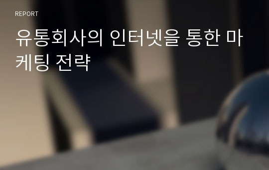 유통회사의 인터넷을 통한 마케팅 전략