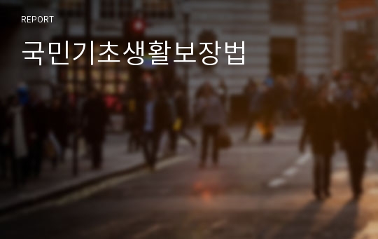 국민기초생활보장법