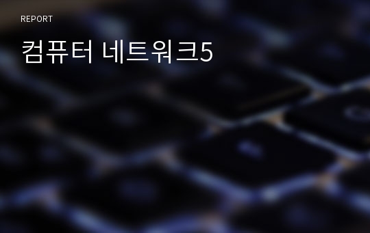 컴퓨터 네트워크5