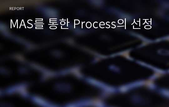 MAS를 통한 Process의 선정