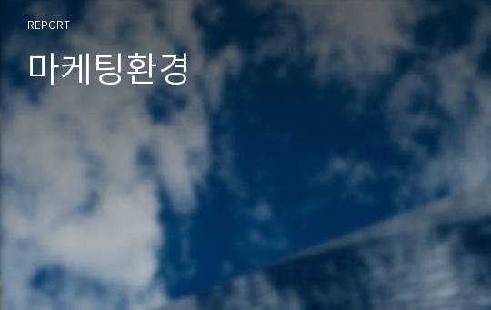 마케팅환경