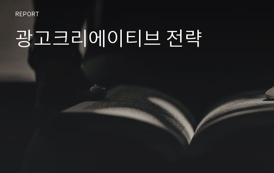 광고크리에이티브 전략