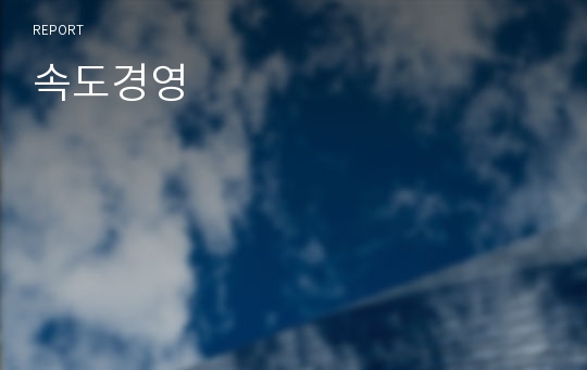 속도경영