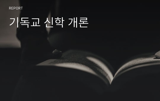 기독교 신학 개론