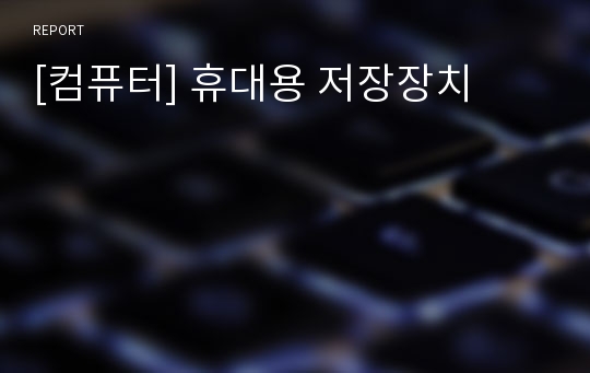 [컴퓨터] 휴대용 저장장치