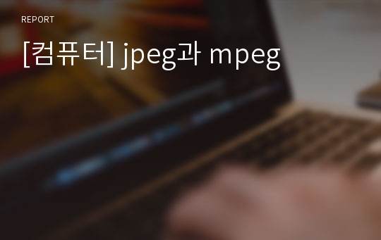 [컴퓨터] jpeg과 mpeg