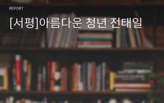 [서평]아름다운 청년 전태일