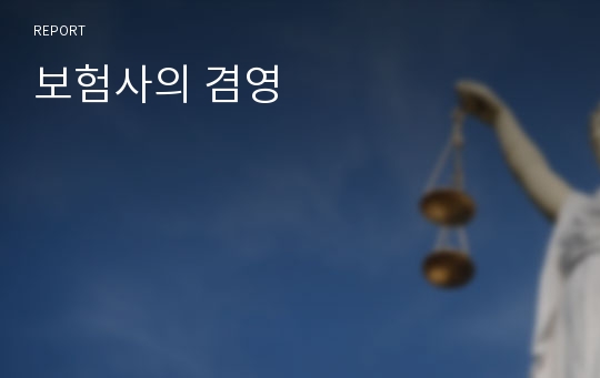 보험사의 겸영