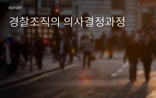 경찰조직의 의사결정과정