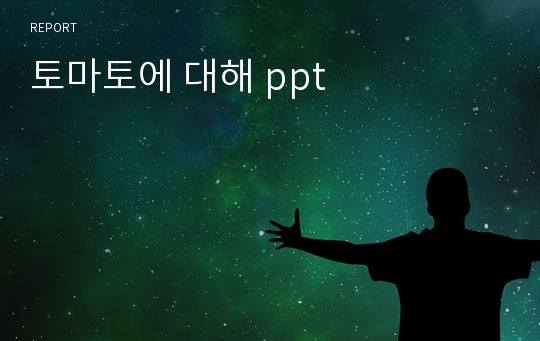 토마토에 대해 ppt