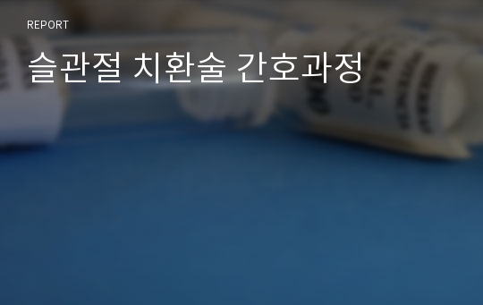 슬관절 치환술 간호과정