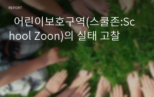   어린이보호구역(스쿨존:School Zoon)의 실태 고찰