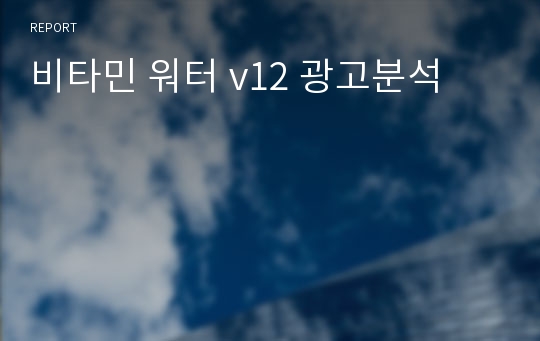 비타민 워터 v12 광고분석