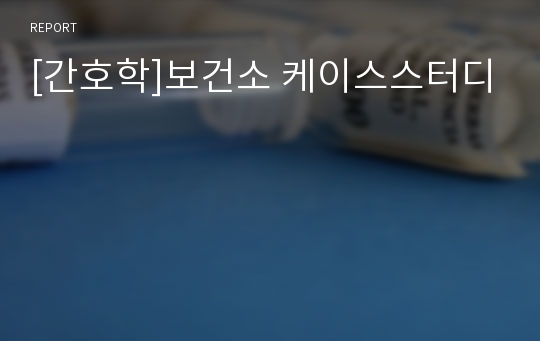 [간호학]보건소 케이스스터디