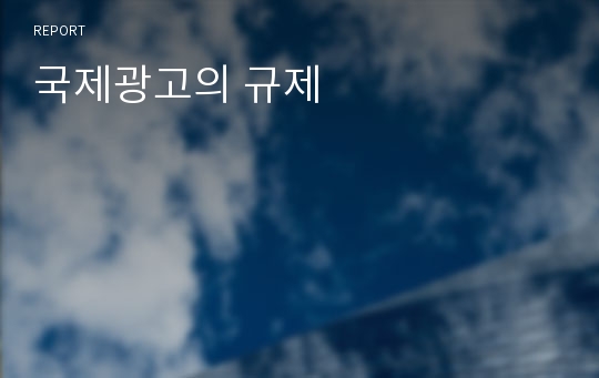 국제광고의 규제