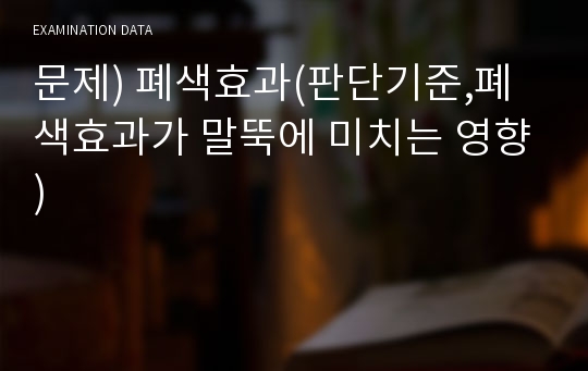 문제) 폐색효과(판단기준,폐색효과가 말뚝에 미치는 영향)