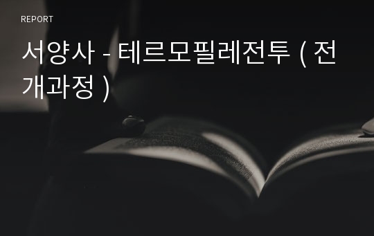 서양사 - 테르모필레전투 ( 전개과정 )