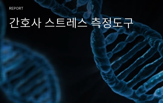 간호사 스트레스 측정도구