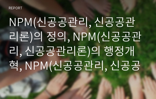 NPM(신공공관리, 신공공관리론)의 정의, NPM(신공공관리, 신공공관리론)의 행정개혁, NPM(신공공관리, 신공공관리론)의 적용 현황과 적용 사례, NPM(신공공관리, 신공공관리론)에 대한 비판적 입장 분석