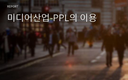 미디어산업-PPL의 이용