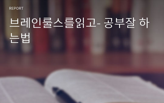 브레인룰스를읽고- 공부잘 하는법