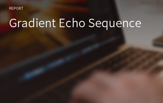 Gradient Echo Sequence