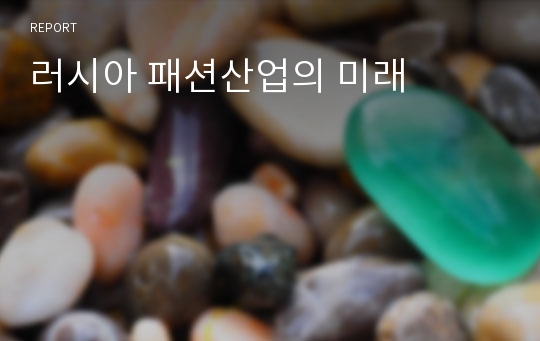 러시아 패션산업의 미래