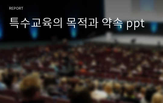 특수교육의 목적과 약속 ppt