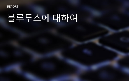 블루투스에 대하여