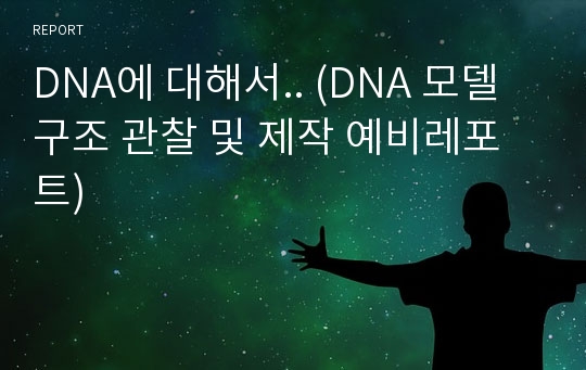 DNA에 대해서.. (DNA 모델 구조 관찰 및 제작 예비레포트)