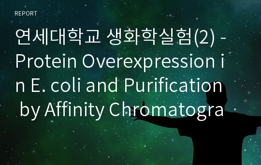 연세대학교 생화학실험(2) - Protein Overexpression in E. coli and Purification by Affinity Chromatography