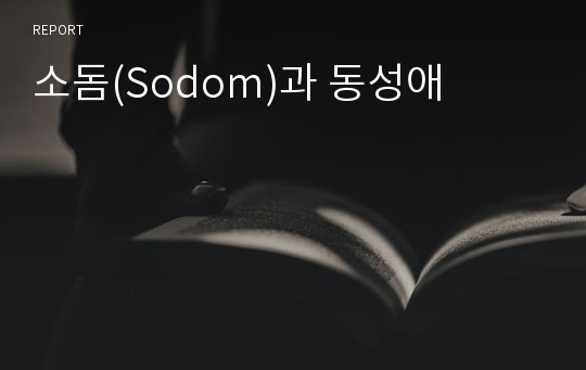 소돔(Sodom)과 동성애