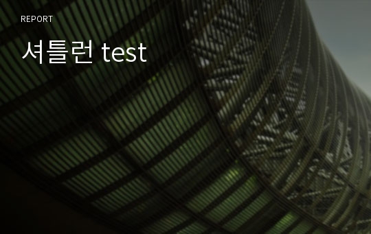 셔틀런 test