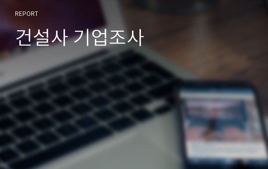 건설사 기업조사