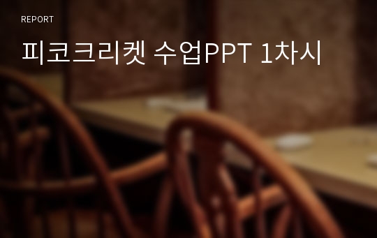 피코크리켓 수업PPT 1차시