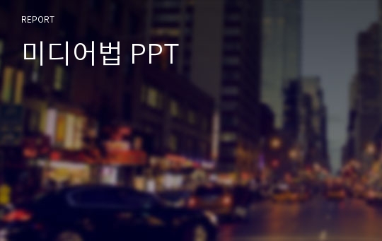 미디어법 PPT