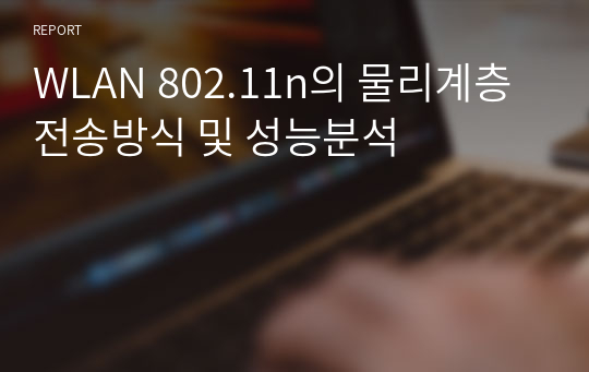 WLAN 802.11n의 물리계층 전송방식 및 성능분석