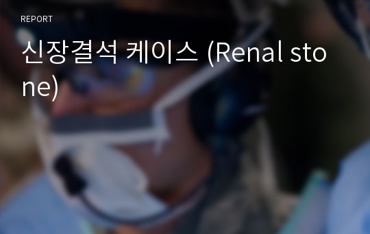 신장결석 케이스 (Renal stone)