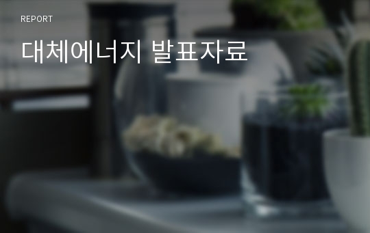 대체에너지 발표자료