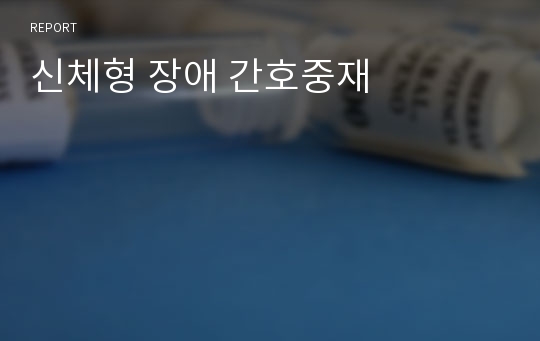 신체형 장애 간호중재