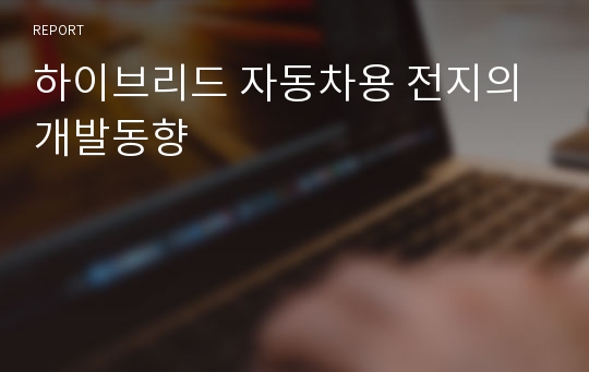 하이브리드 자동차용 전지의 개발동향