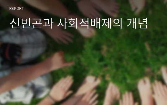 신빈곤과 사회적배제의 개념