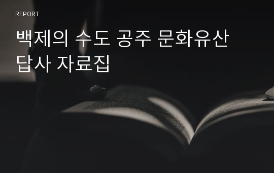 백제의 수도 공주 문화유산 답사 자료집