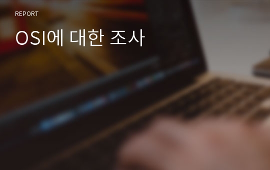 OSI에 대한 조사