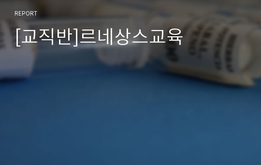 [교직반]르네상스교육