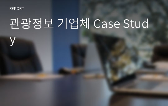 관광정보 기업체 Case Study